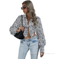 Leopard Designer Shirt For Women 2021 Print Bow Blouse New Fashion Sexy Long Sleeve Stylish Shirt For Women Tops